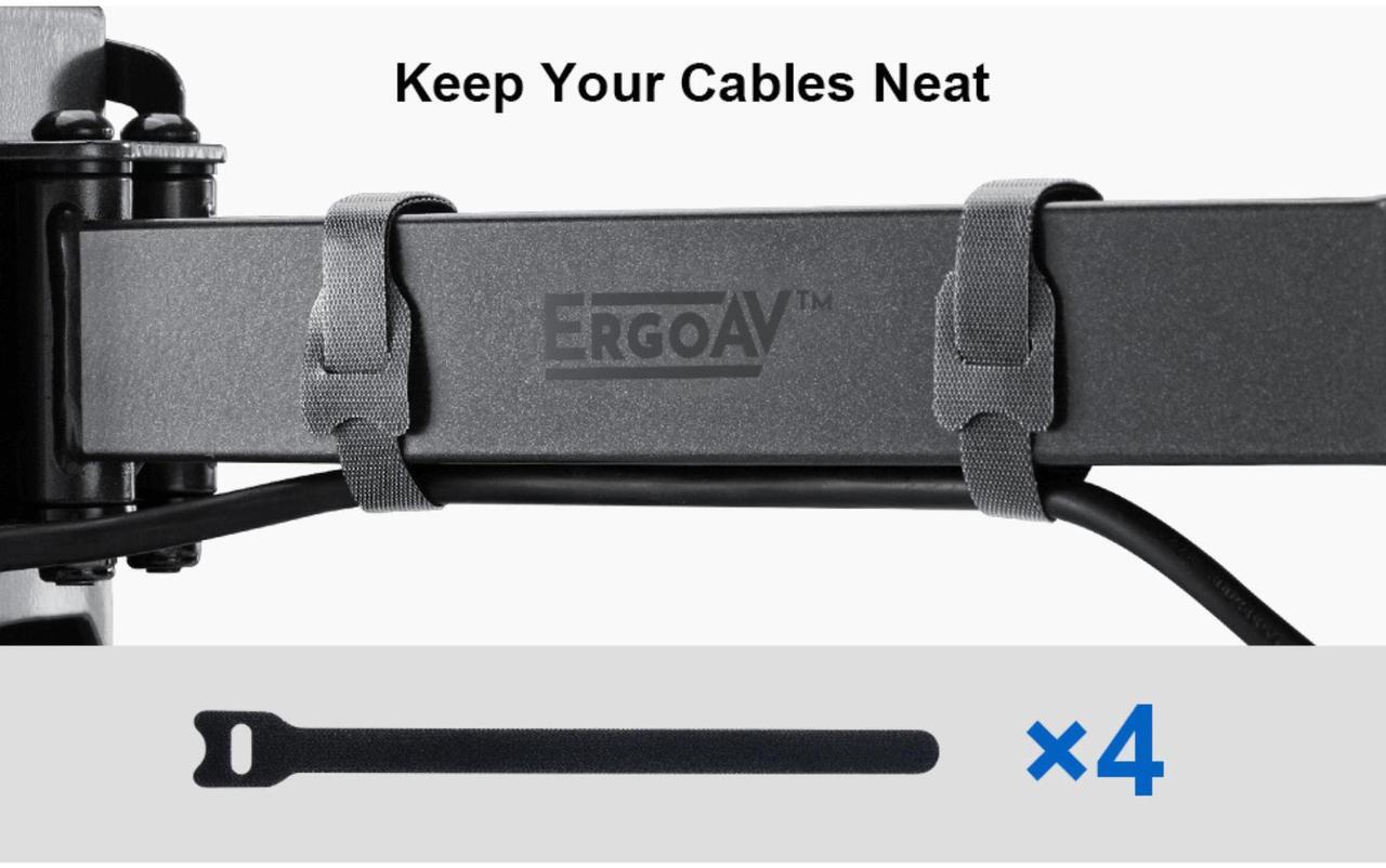 Alt view image 2 of 7 - ErgoAV Single Stud Motion Mount for TVs 40" to 55" and up to 77lbs