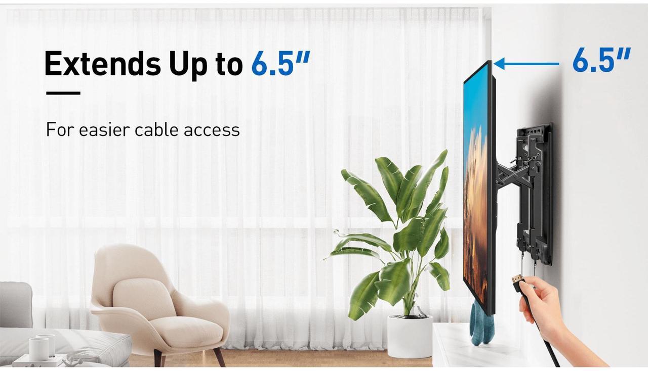 Alt view image 5 of 7 - ErgoAV Large Extend and Tilt Mount with Level Adjust for 40" to 100" TVs