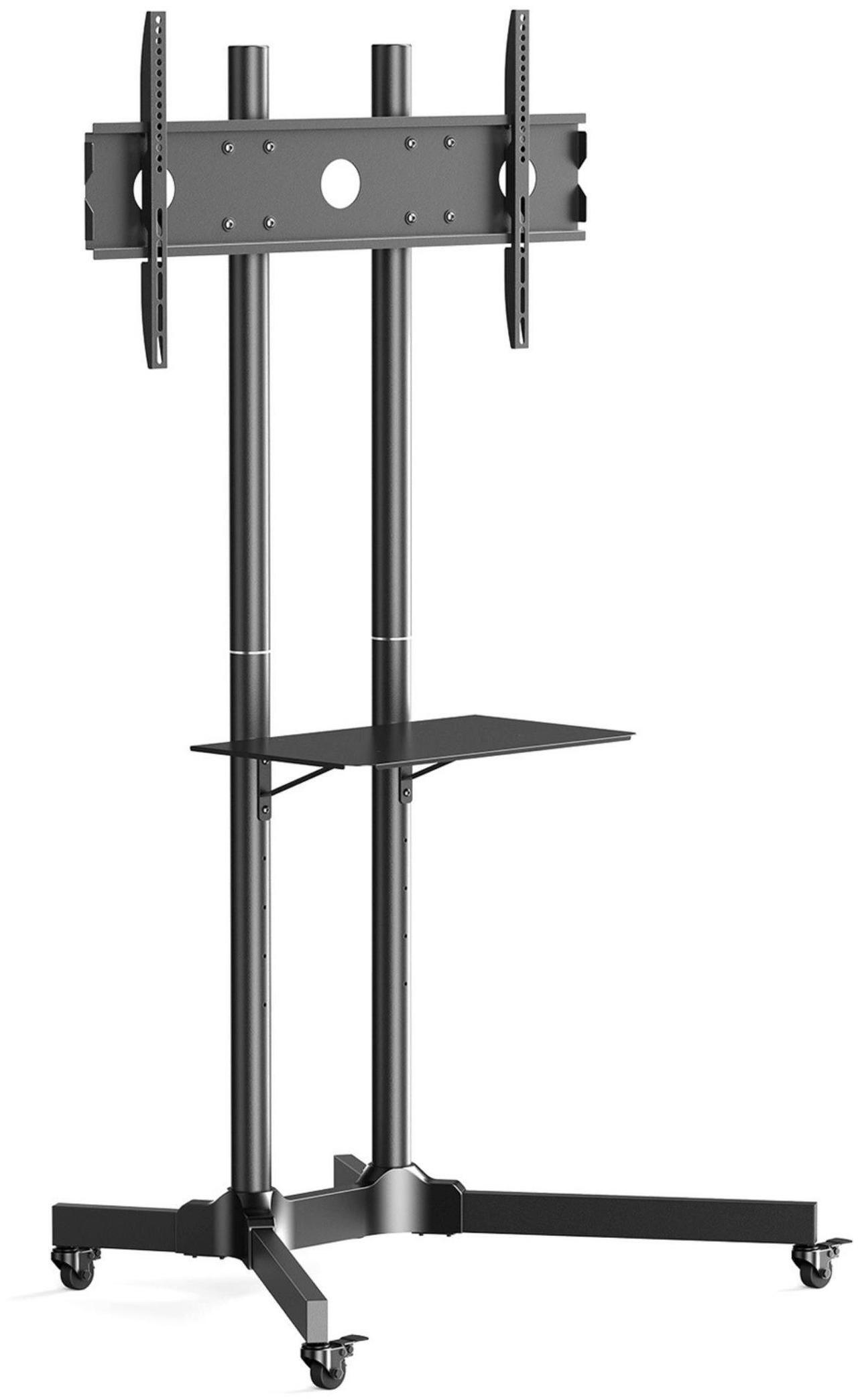 Main image of ErgoAV Movable Height-Adjustable Cart for TVs 40" to 75"