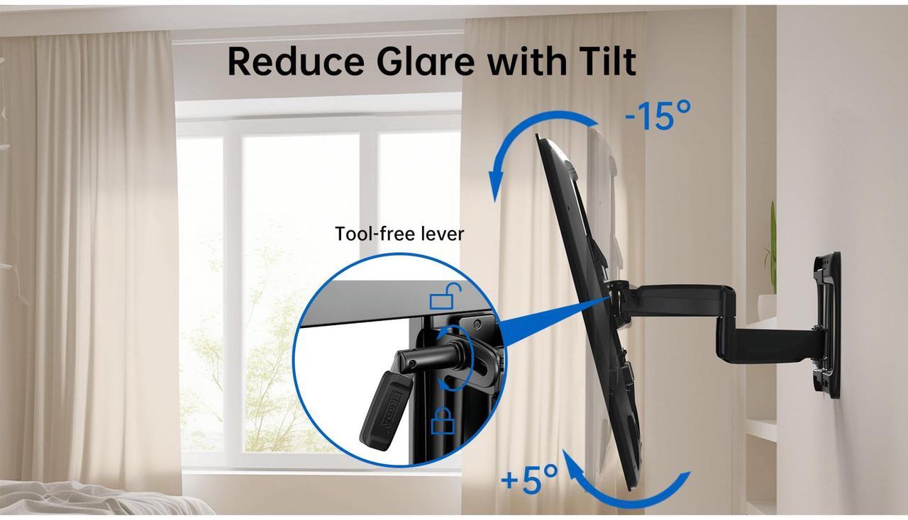 Alt view image 2 of 7 - ErgoAv Large Motion TV Mount for 42" to 90" TVs