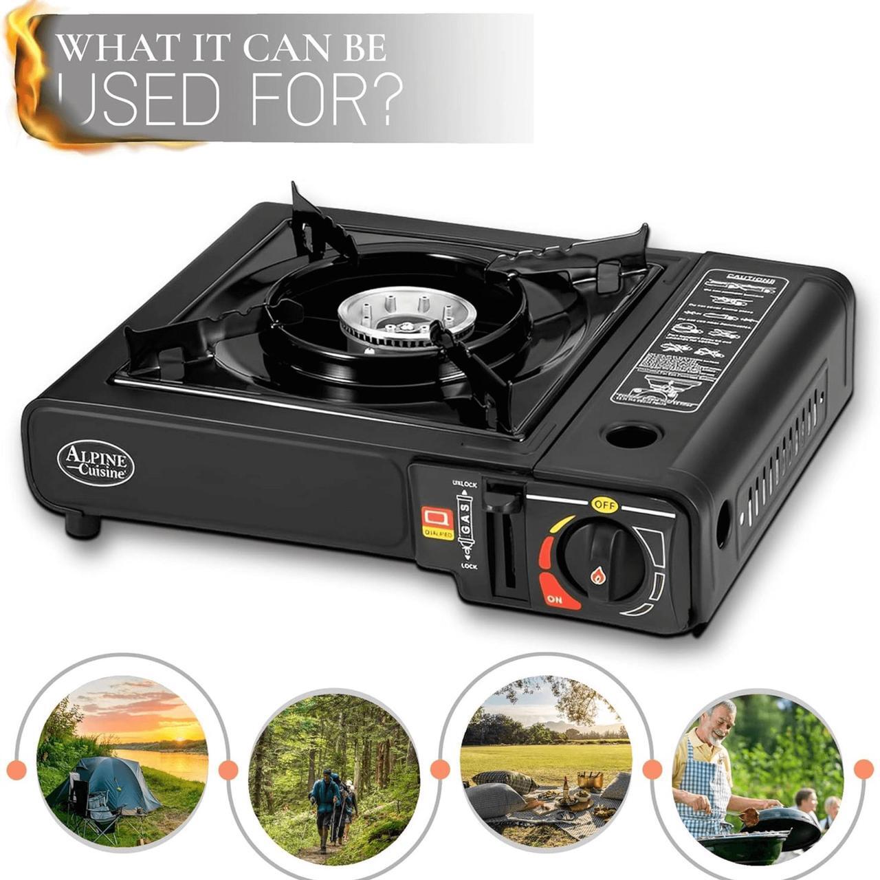Alt view image 2 of 7 - Alpine Cuisine Lightweight Portable Gas Stove for Outdoor and Indoor Cooking