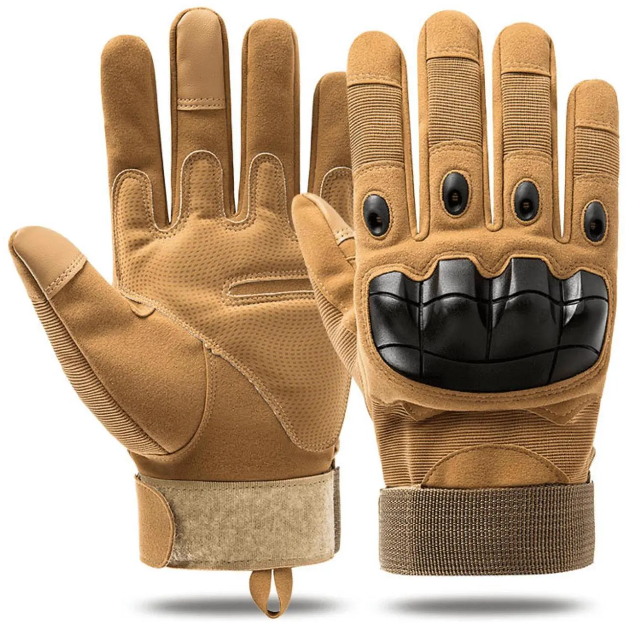 Main image of JupiterGear Airsoft Gloves for Outdoor Sports, Paintball, and Motorcycling with Touchscreen Fingertip Capability Large Tan