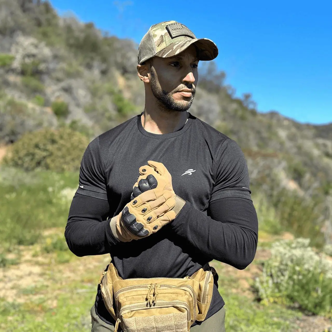 Alt view image 5 of 7 - JupiterGear Airsoft Gloves for Outdoor Sports, Paintball, and Motorcycling with Touchscreen Fingertip Capability Large Tan