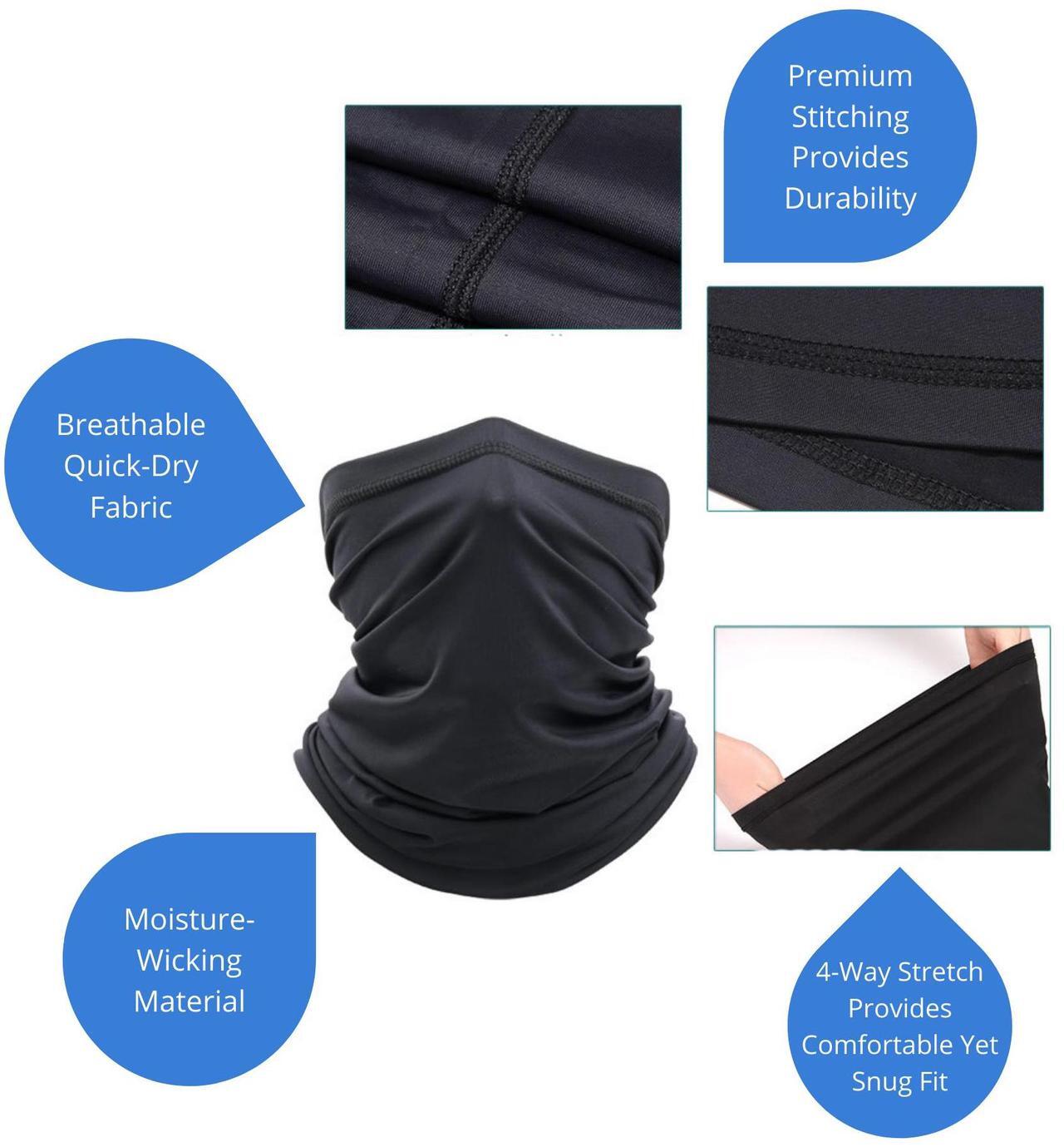 Alt view image 4 of 4 - JupiterGear Premium Sports Neck Gaiter Face Mask for Fishing and Other Outdoor Activities Heather Gray