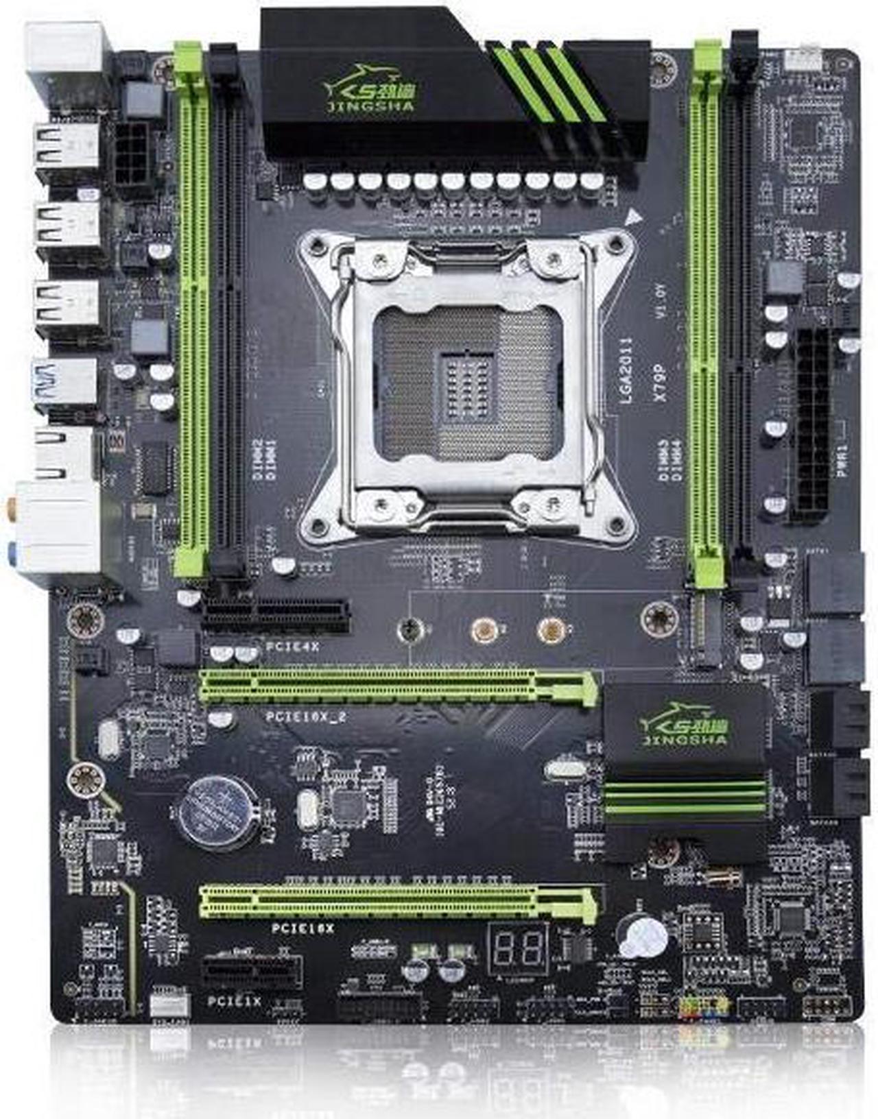 Jingsha X79P ATX Motherboard Supports AMD Crossfire PCIE x16 Supports CPU E5 E5V2 2697V2 2680V2 LGA2011 Core I7 M.2 SSD Socket (Chinese Manual Only)