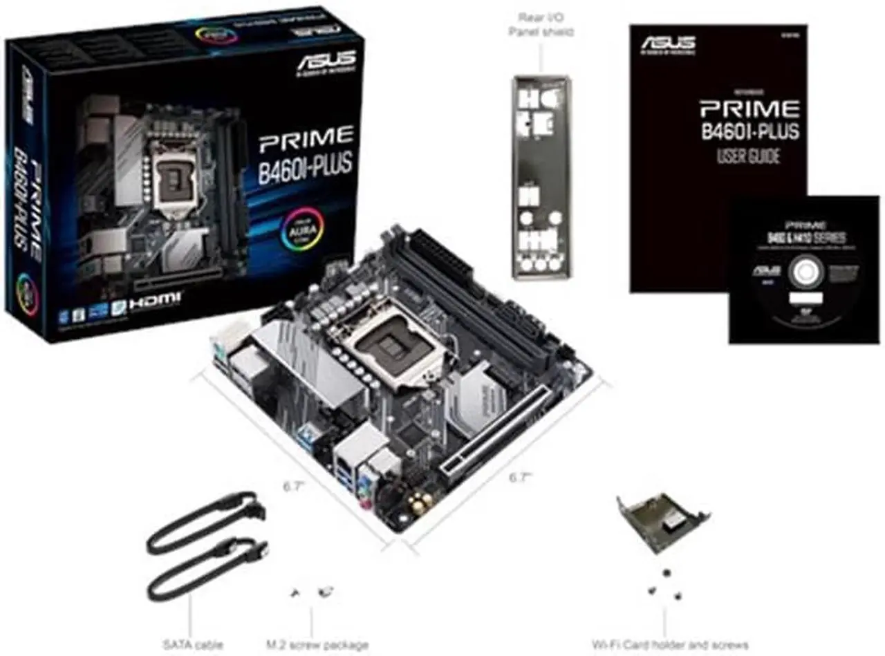 Alt view image 7 of 7 - ASUS PRIME B460I-PLUS LGA 1200 Intel B460 SATA 6Gb/s ATX Intel Motherboard