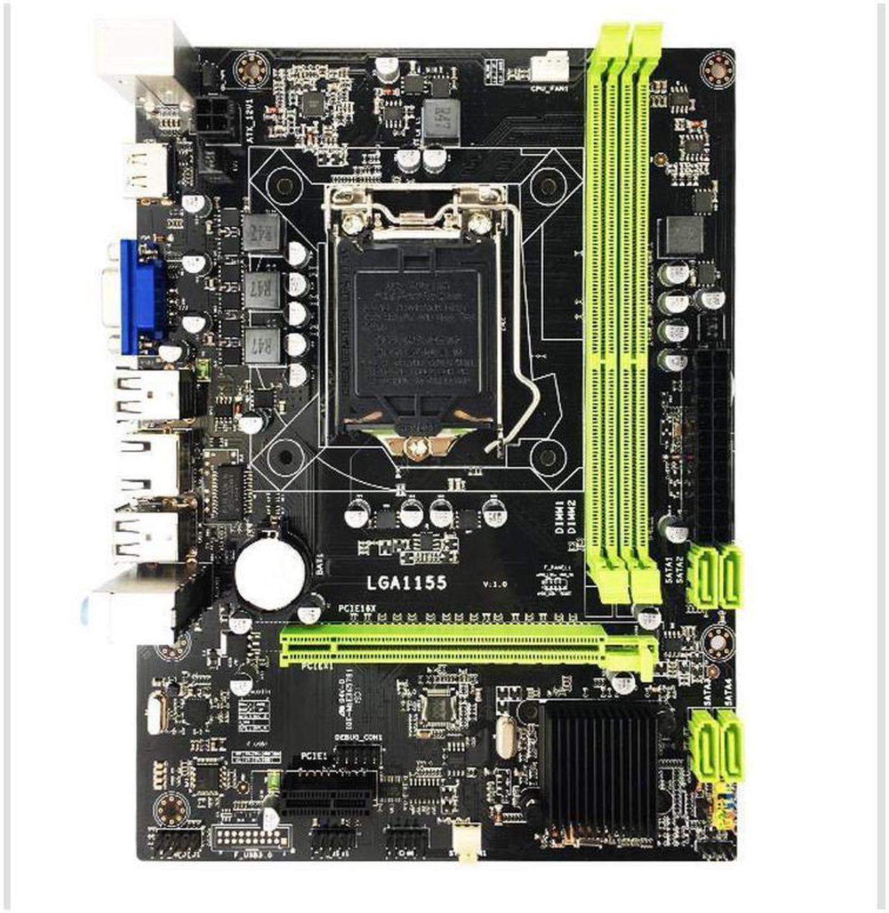 HELLOLAND Jingsha H61 Desktop Motherboard CPU Socket Core i7 / i5 / i3 / Pentium/Celeron (LGA1155) DDR3 M-ATX Intel Motherboard