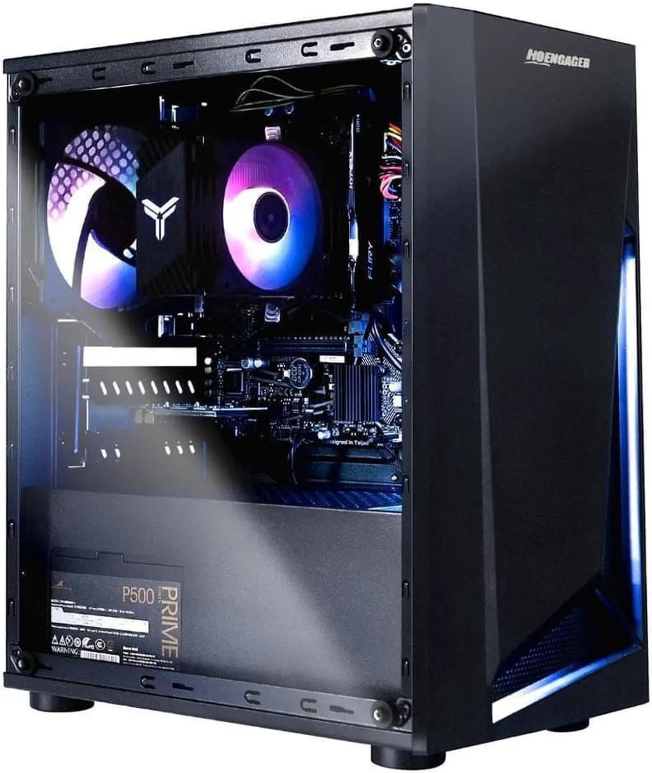 Main image of H.E. BS Desktop PC-Intel Core i3-10100 3.60GHz , 8 GB DDR4 Memory ,500 GB SSD & 1 TB HDD ,Intel UHD Graphics 630 , Windows 11 Pro 64Bit ,Black
