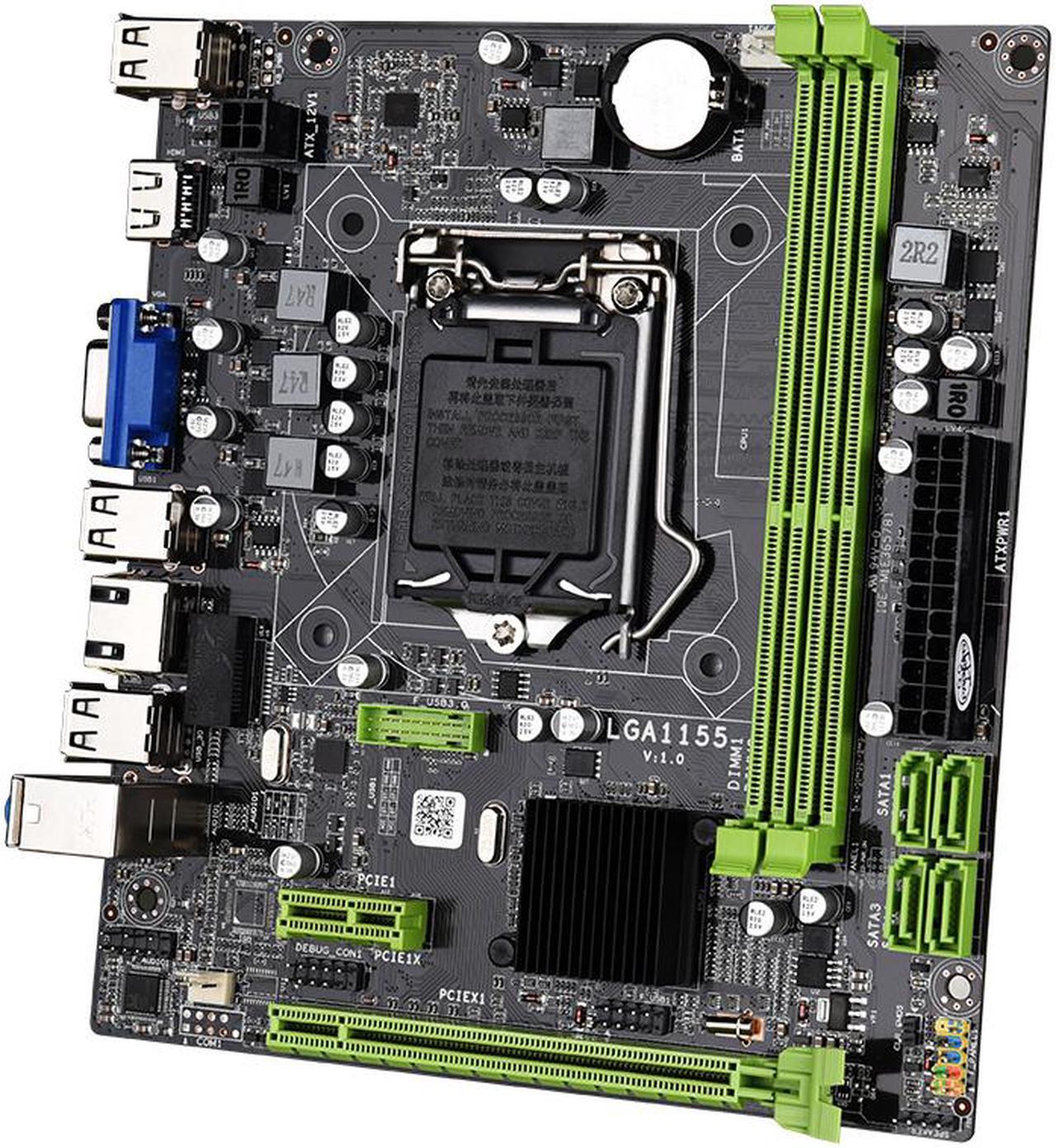 Alt view image 2 of 5 - Jingsha H61 Desktop Motherboard CPU Socket Core i7 / i5 / i3 / Pentium / Celeron (LGA1155) DDR3 M-ATX Intel Motherboard