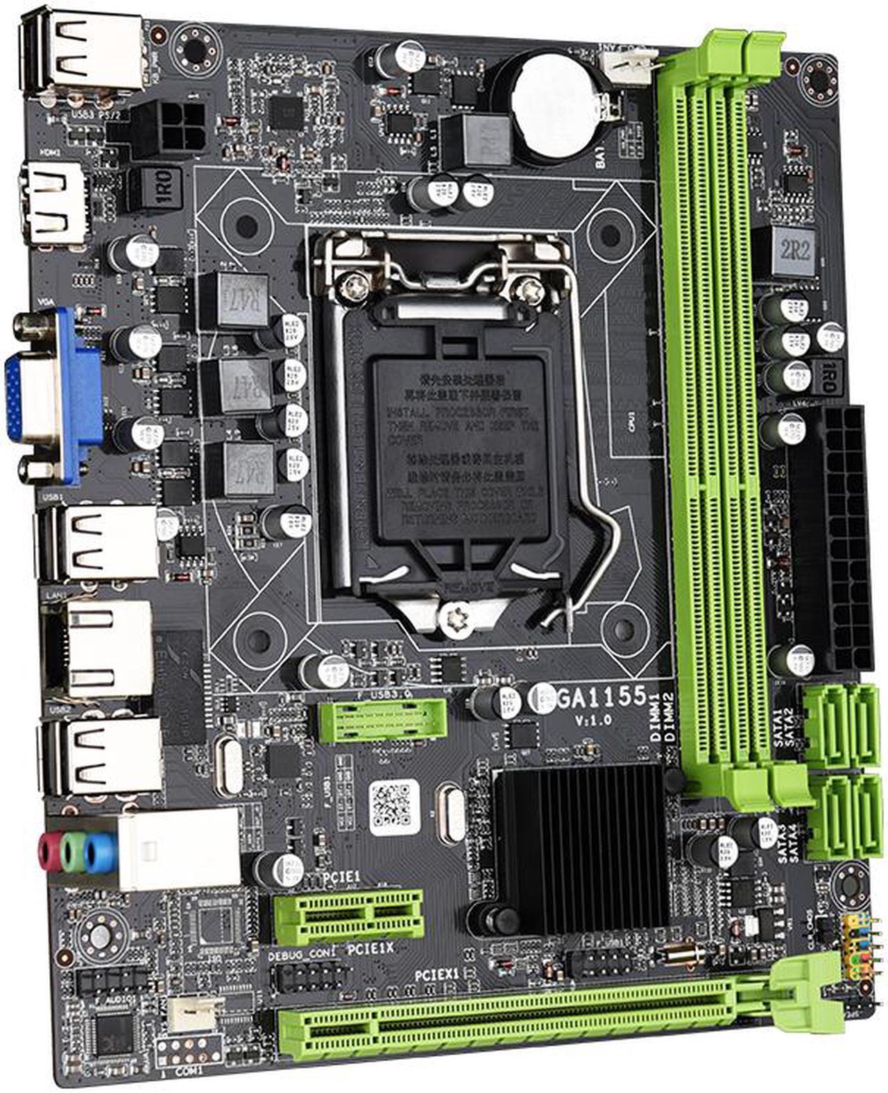 Alt view image 3 of 5 - Jingsha H61 Desktop Motherboard CPU Socket Core i7 / i5 / i3 / Pentium / Celeron (LGA1155) DDR3 M-ATX Intel Motherboard