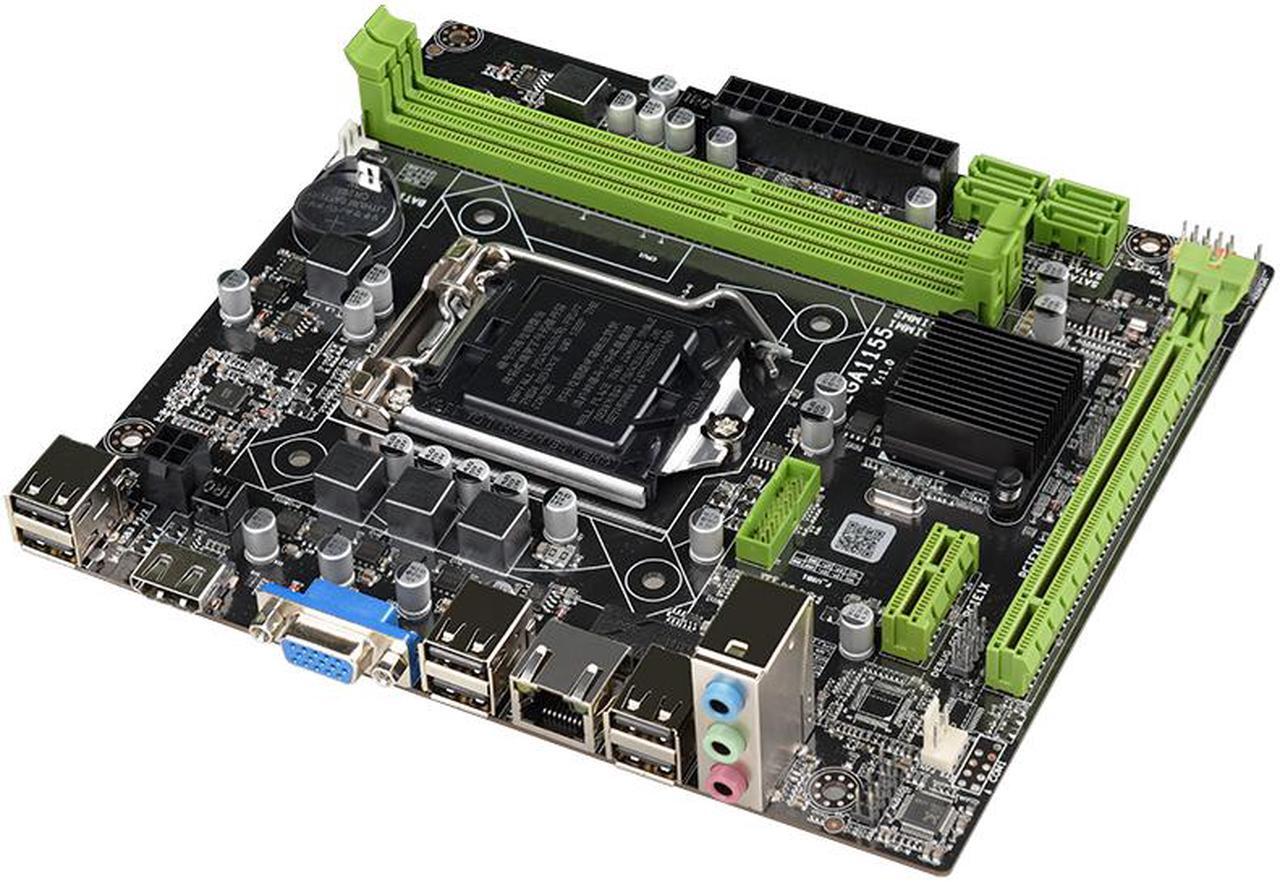 Alt view image 5 of 5 - Jingsha H61 Desktop Motherboard CPU Socket Core i7 / i5 / i3 / Pentium / Celeron (LGA1155) DDR3 M-ATX Intel Motherboard