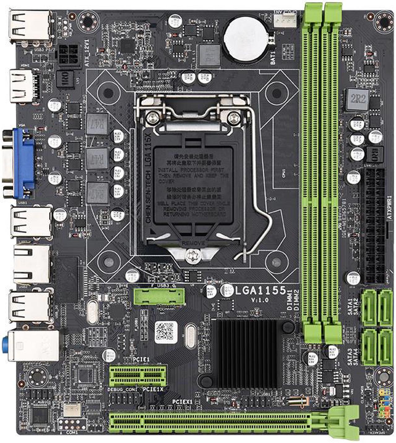 Main image of Jingsha H61 Desktop Motherboard CPU Socket Core i7 / i5 / i3 / Pentium / Celeron (LGA1155) DDR3 M-ATX Intel Motherboard