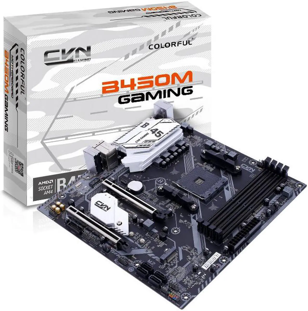 Alt view image 5 of 6 - Colorful CVN B450M GAMING V14 Support AMD Ryzen 3500X/3600/3700X/2600(AMD B450/Socket AM4)USB 3.0 M.2 SSD socket AMD Motherboard
