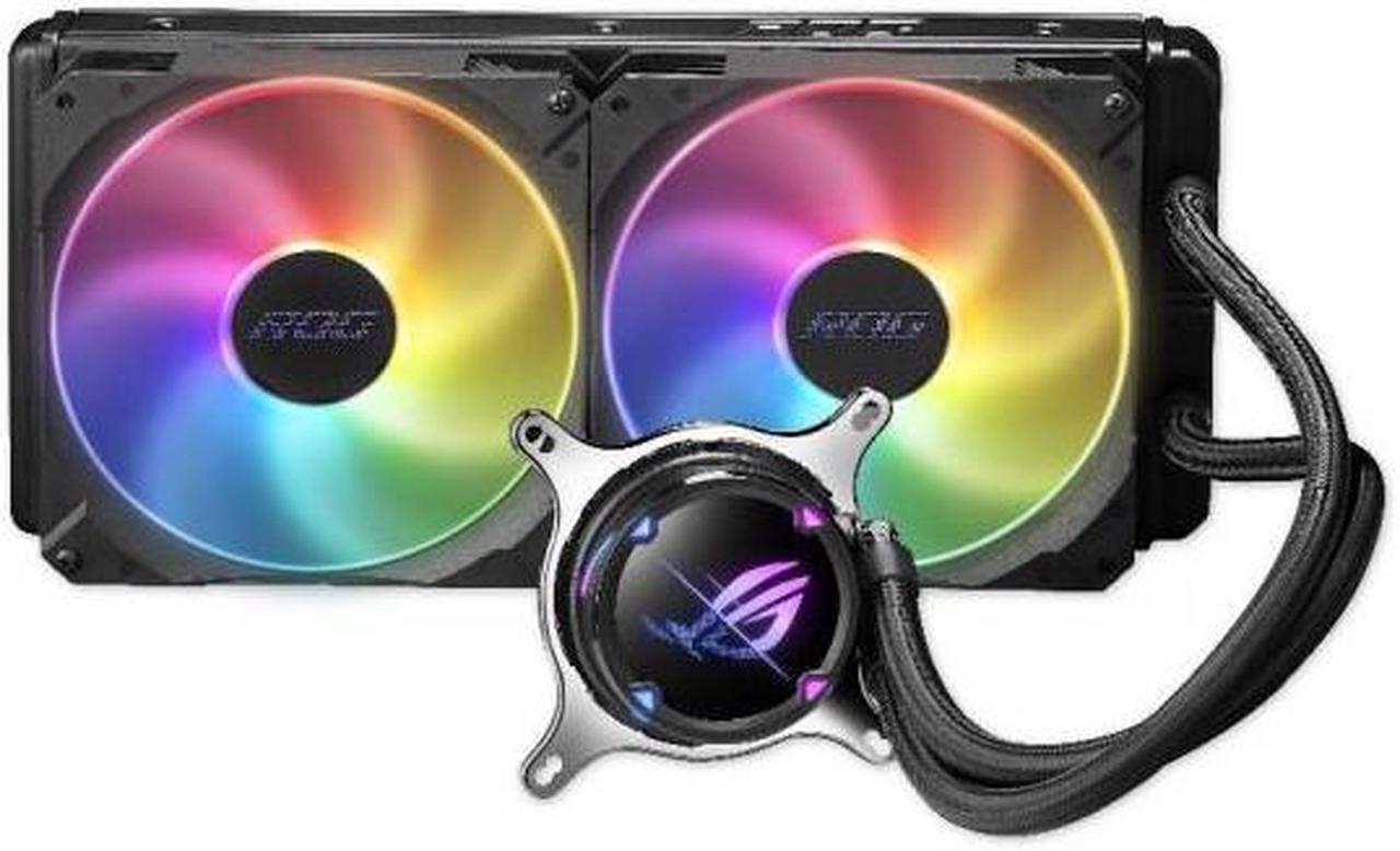 ASUS ROG STRIX LC II 280 RGB AIO Liquid CPU Cooler 280mm Radiator (Dual 140mm 4-pin PWM Fans) with Armoury Creat Controls ARGB