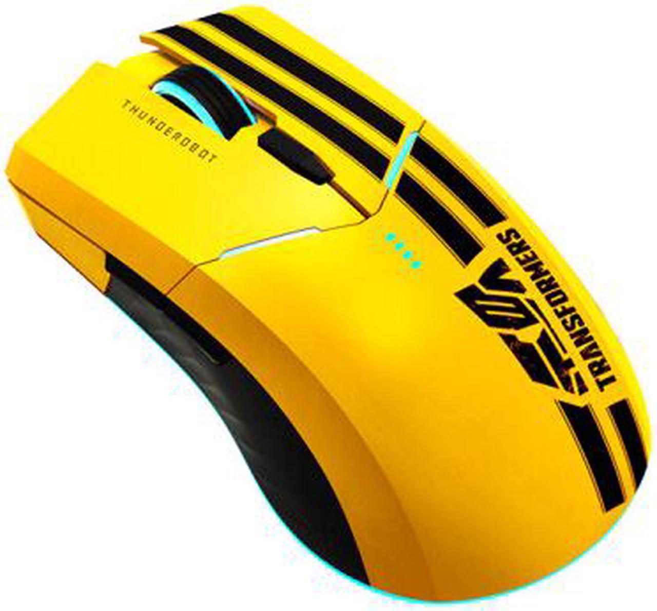 ThundeRobot ML701 4000DPI Ergonomic Design Wireless Gaming Mouse With 7-color Backlit, 1000mA Battery-The Transformers Theme The Bumblebee Limited Version