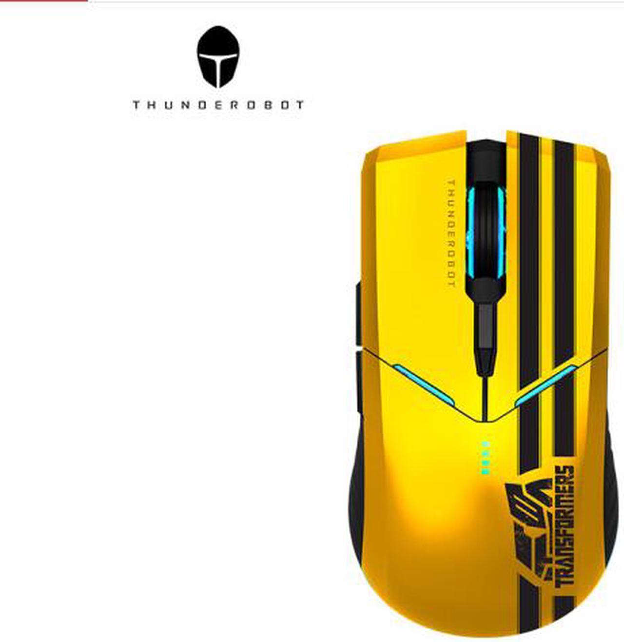 ThundeRobot ML701 4000DPI Ergonomic Design Wireless Gaming Mouse With 7-color Backlit, 1000mA Battery-The Transformers Theme The Bumblebee Limited Version