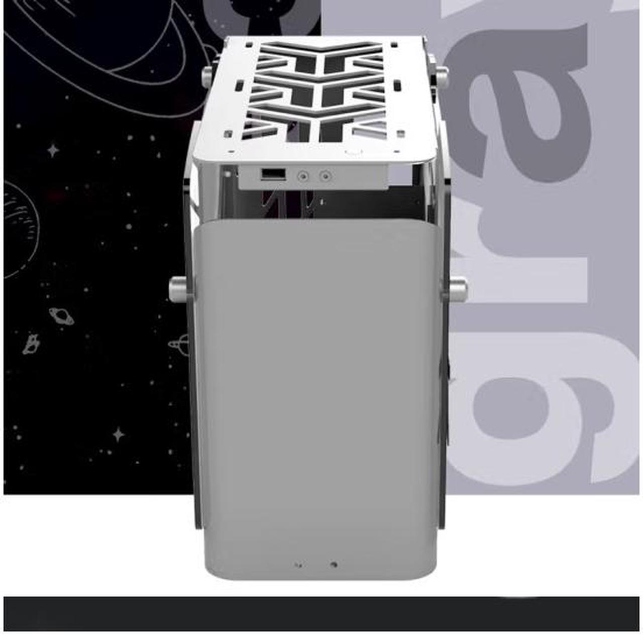 Alt view image 5 of 7 - H.E. ZC-LingLong Mini ITX Plus Opening Tempered Class Computer Case Support ITX Motherboard ,Support 240mm Radiator USB3.0