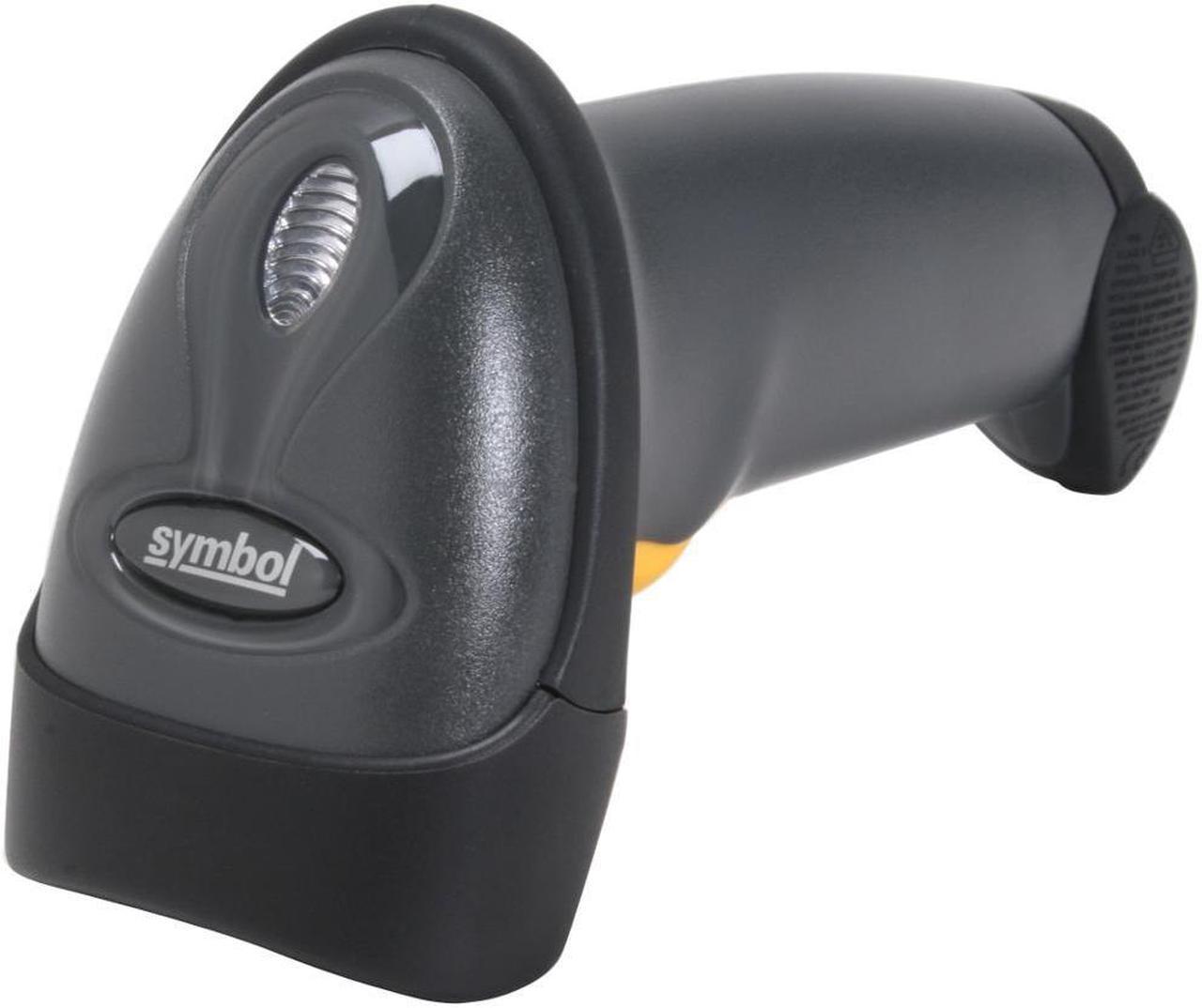 Zebra Symbol LS2208 Corded Handheld 1D Laser Barcode Scanner, USB, RS232, KBW, TGCS (IBM) 46XX over RS485, USB Kit, Black - LS2208-SR20007R-NA