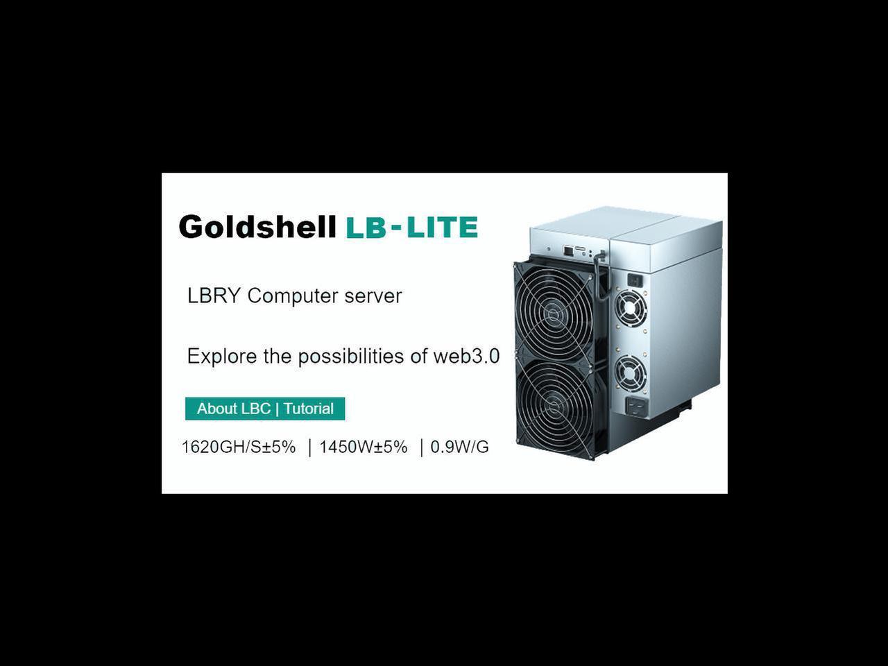 Gold-shell LB LITE Miner LBRY Coin Miner Sold by Egutek