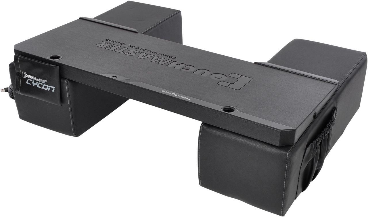 Alt view image 6 of 10 - Couchmaster CYCON - Couch Gaming Lapboard/Lapdesk for Keyboard/Mouse (PC / PS4 / XboxOne) incl. Ergonomic Cushions, Mousepad, 5m Cable (Black Edition)