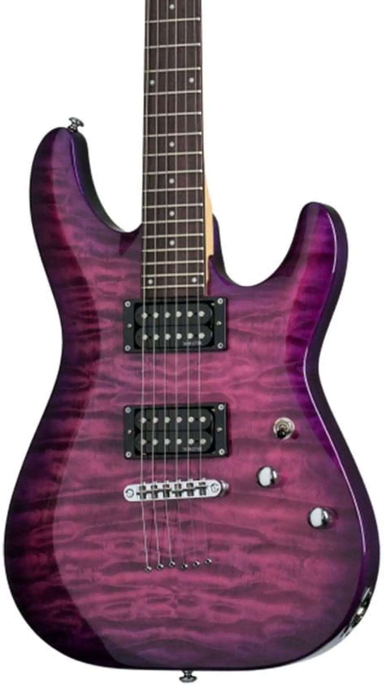 Alt view image 4 of 12 - Schecter C-6 Plus 6-String Solid-Body Electric Guitar, Electric Magenta #445