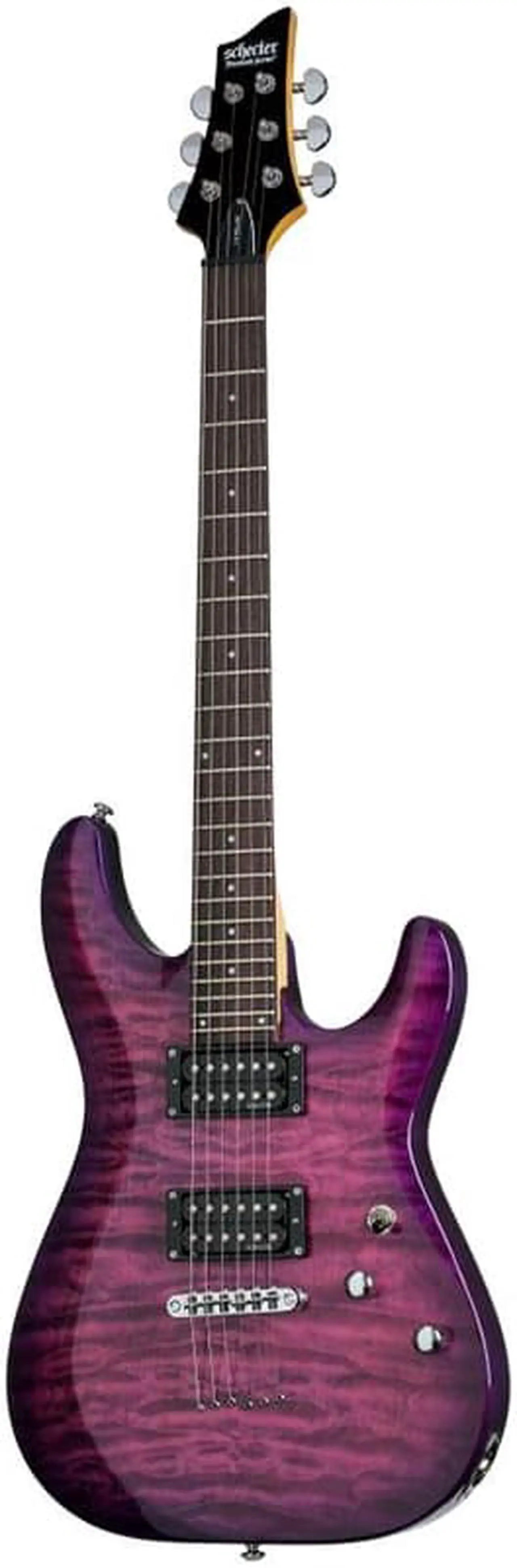 Alt view image 2 of 12 - Schecter C-6 Plus 6-String Solid-Body Electric Guitar, Electric Magenta #445