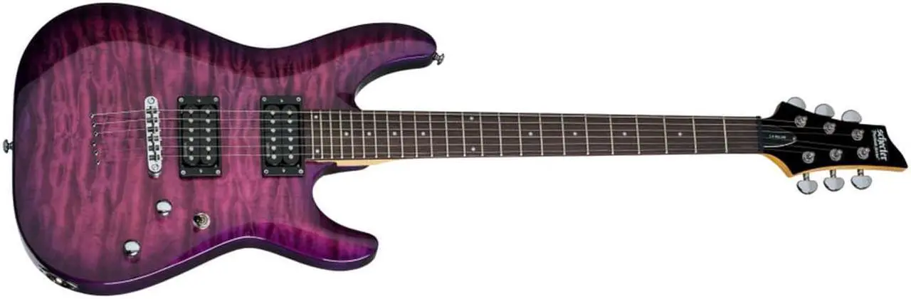 Alt view image 3 of 12 - Schecter C-6 Plus 6-String Solid-Body Electric Guitar, Electric Magenta #445