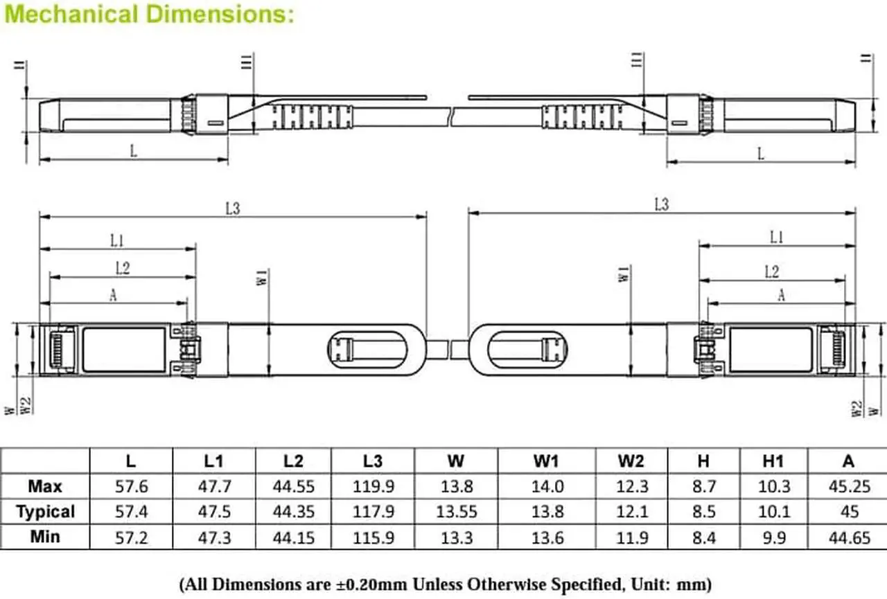 Alt view image 2 of 2 - 10G SFP+ AOC Cable, OM3 850nm VCSEL, MMF 10 Meters (10m), Active Optical Cable, Compatible with Brands Equipment