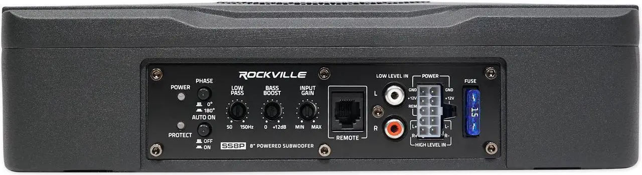 Alt view image 5 of 18 - rockville ss8p 400w 8" cast aluminum slim underseat active powered car/truck subwoofer sub
