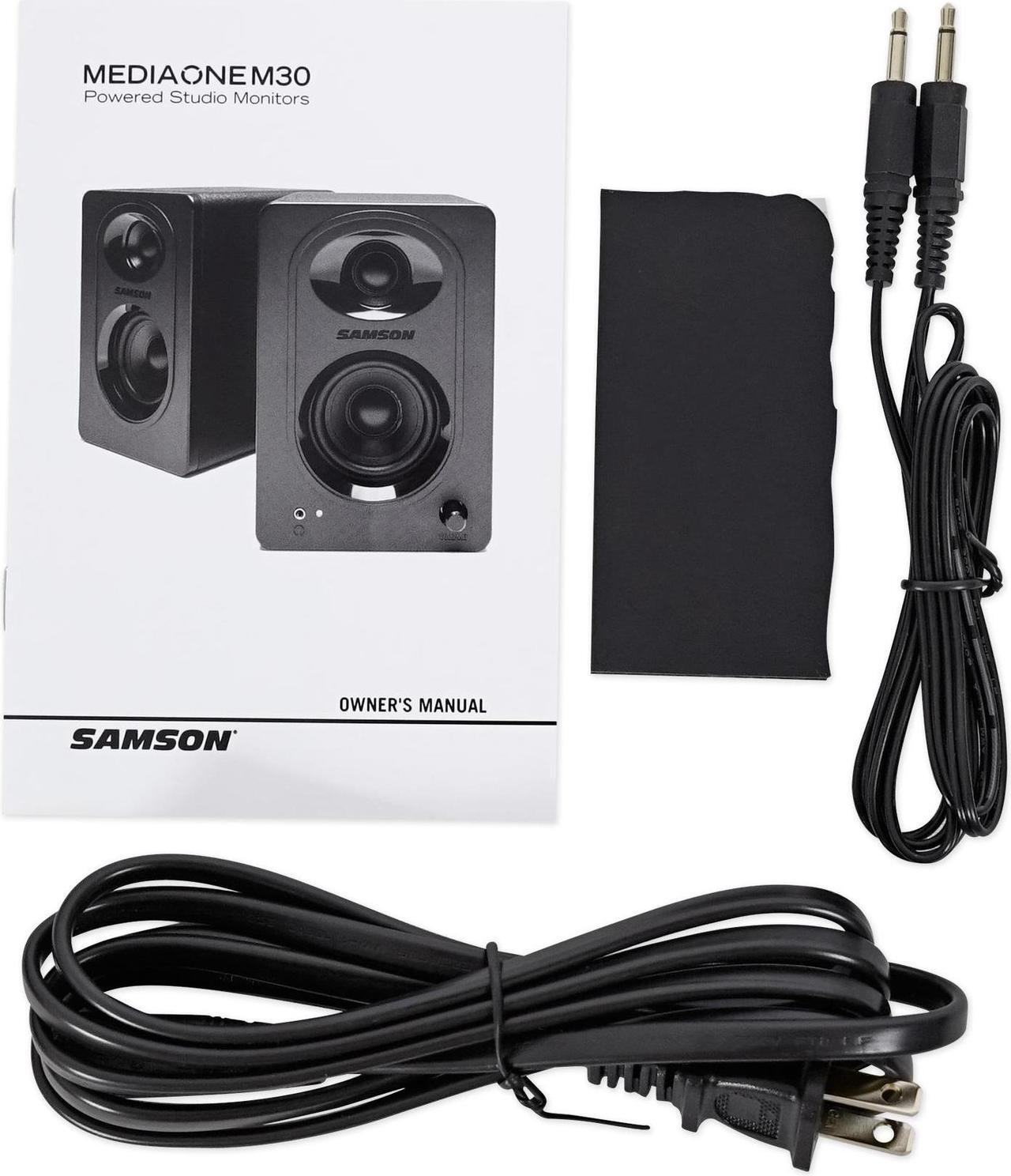 Alt view image 5 of 20 - Samson MediaOne M30 Powered Studio Monitors (Pair)