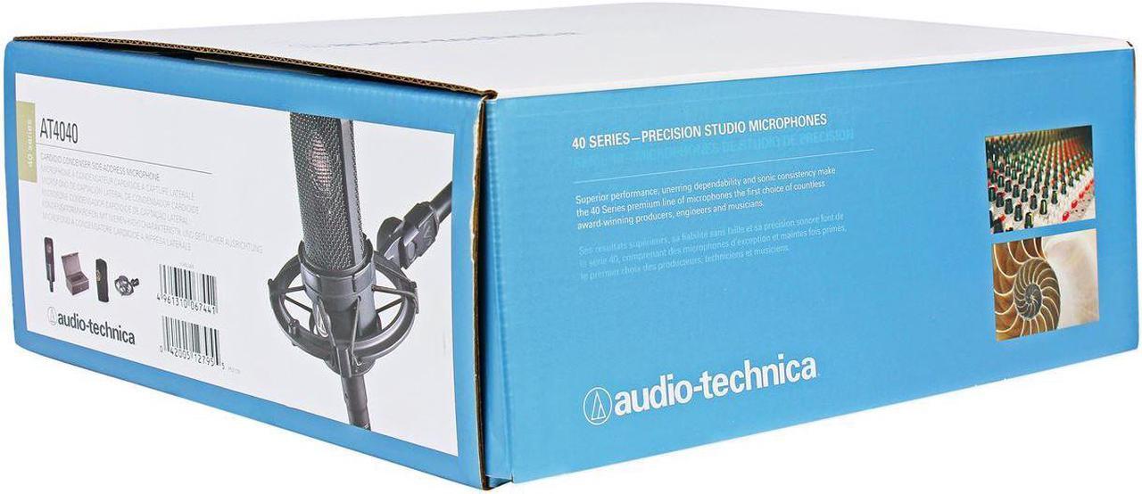 Alt view image 12 of 20 - Audio Technica AT4040 Cardioid Condenser Microphone Mic w/ Shock Mount NEW