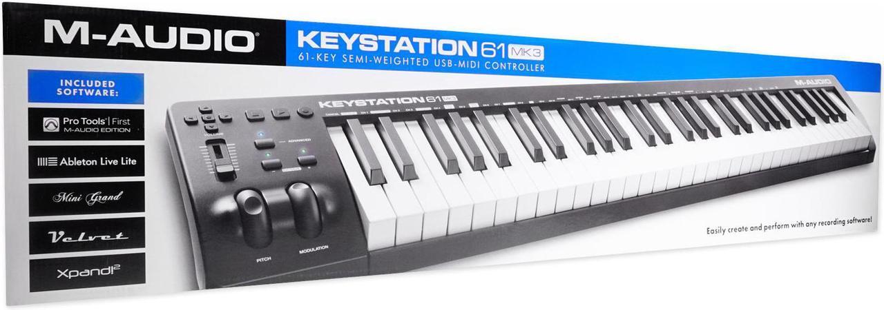 Alt view image 6 of 20 - M-audio Keystation 61 MK3 Start creating and performing music with your Mac or PC with the world's best-selling keyboard controllers