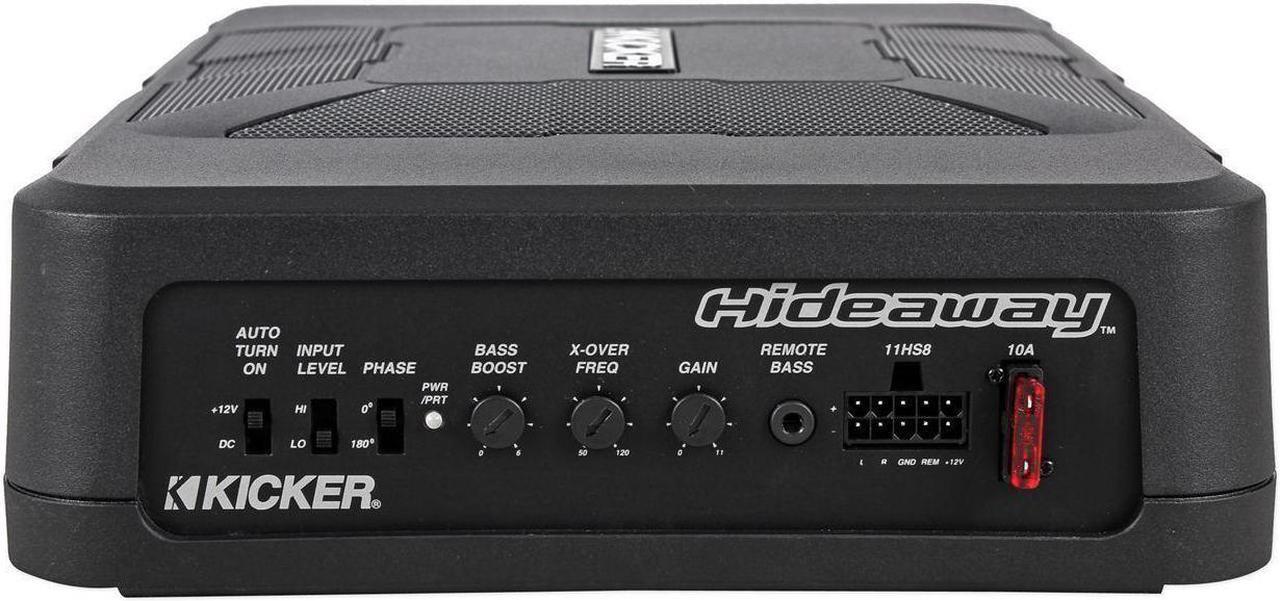 Alt view image 8 of 20 - KICKER 11HS8 8" 150W Hideaway Car Audio Powered Subwoofer Sub Enclosure HS8