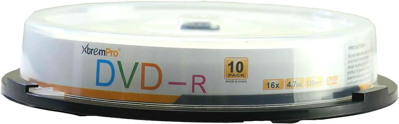 Main image of XtremPro DVD-R 16X 4.7GB 120Min DVD 10 Pack Blank Discs in Spindle - 11029