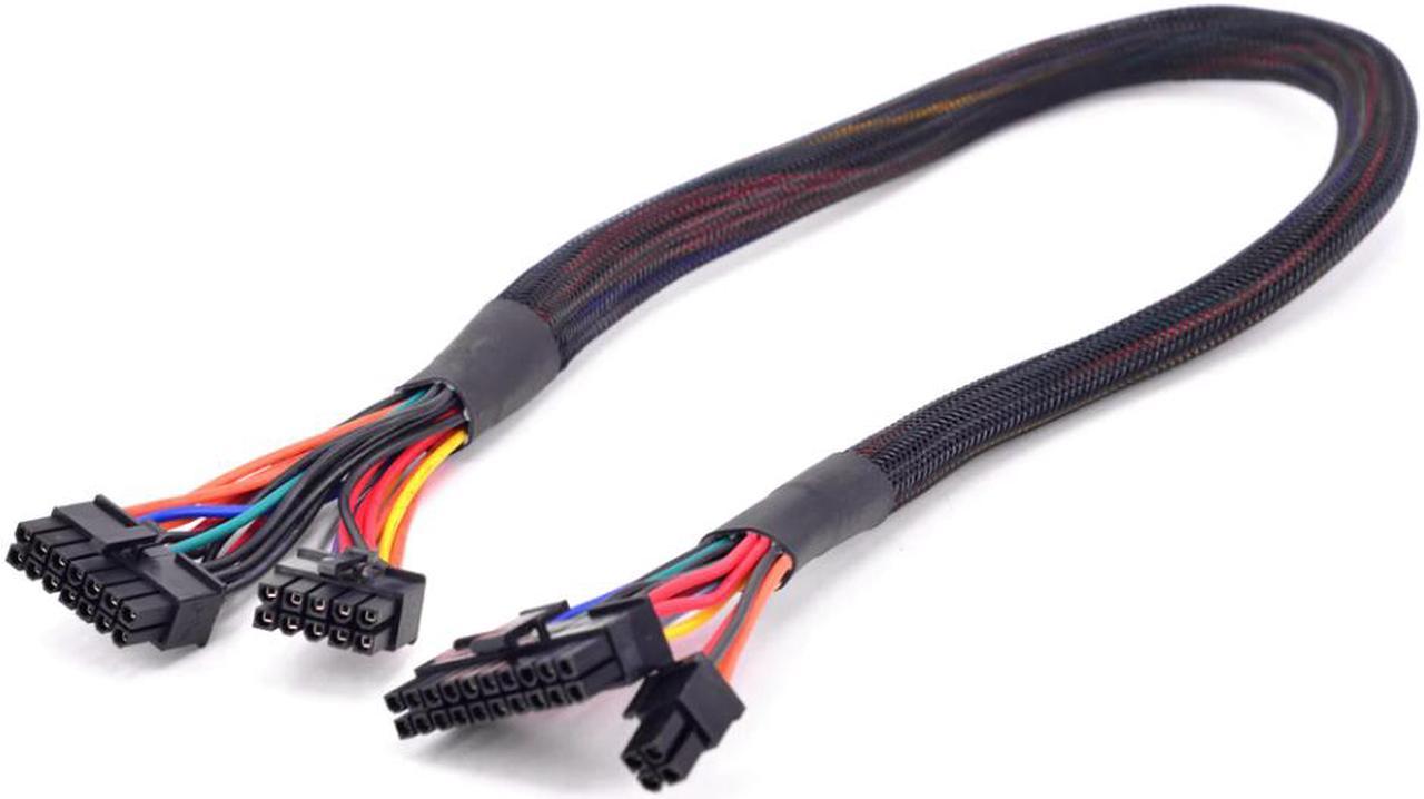 AYA 25" (25-Inch) 24(20+4) Pin ATX to 14-Pin + 10-Pin Power Supply Cable 18AWG for Corsair HXi Series - AYA-241410-ATX