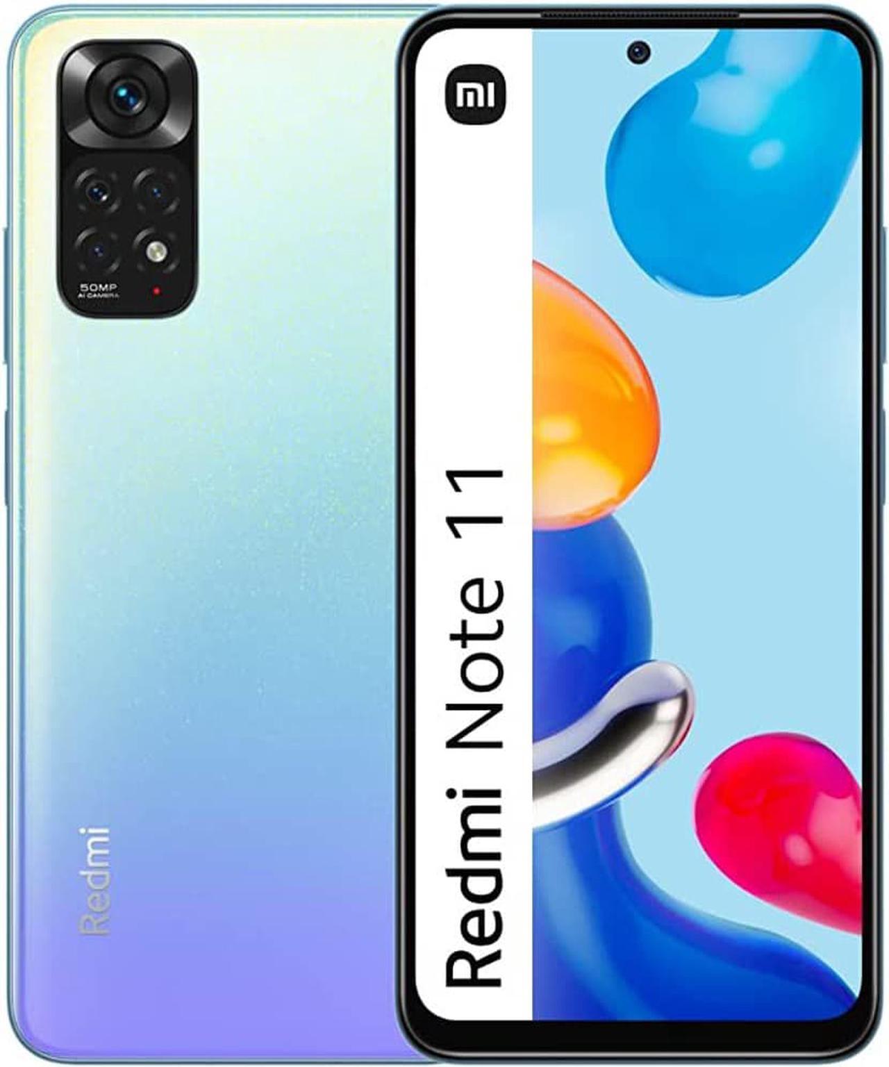 Main image of Xiaomi Redmi Note 11, 6.43" FHD+ AMOLED DotDisplay, 128GB + 4GB RAM, 50MP Camera, Dual-SIM, (GSM Only | No CDMA) Factory Unlocked 4G/LTE, International Version - Blue