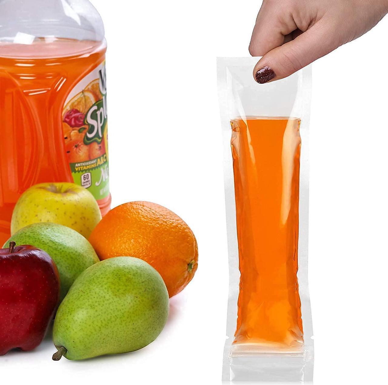 Alt view image 2 of 7 - Popsicle Bags with Funnel - 125 Pcs Disposable Otter Freeze Pop Molds, Zip Sealed Popsicle Pouches Bags for DIY Frozen Treats Smoothies Ice Pops - Create Healthy Homemade Snacks for Kids and Adults
