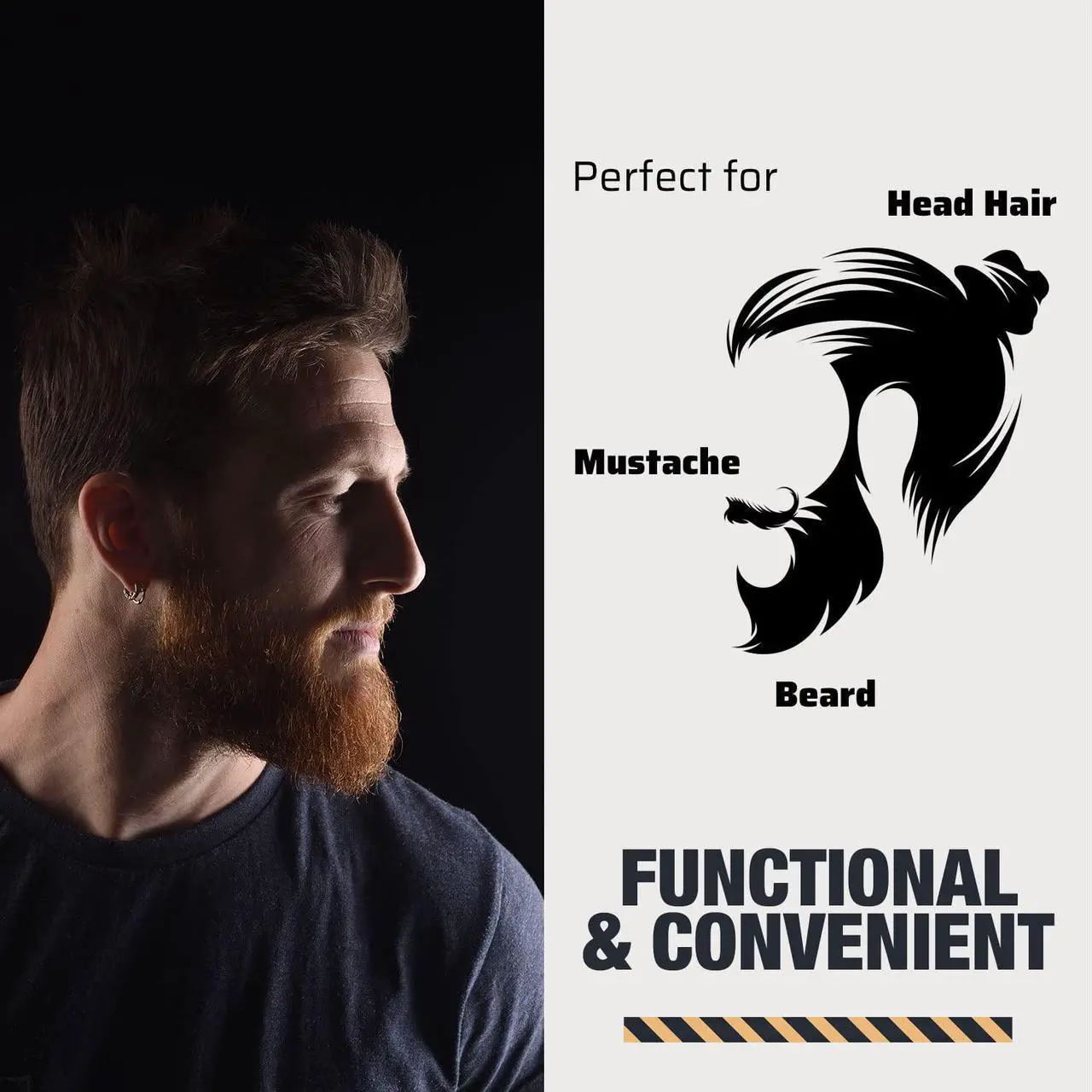 Alt view image 3 of 7 - Wooden Beard and Comb Set for Men - Perfect for Beards Head Hair and Mustaches Men's Grooming Kit for Styling, Applying Beard Oils and Balms for Better Hair Care Growth and Impressive Hair Health