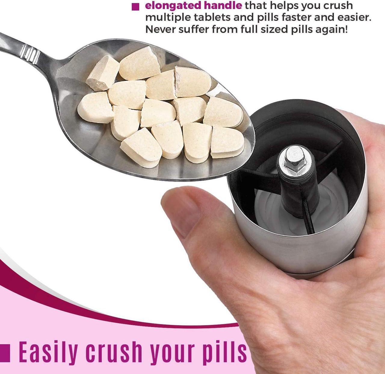 Alt view image 2 of 7 - Best Pill Grinder - Top Choice Pro Pill Mill Crusher and Cutter That Grinds Your Pills and Tablets to Help Make Taking Medication and Supplements Easier, Manual Stainless Steel Design