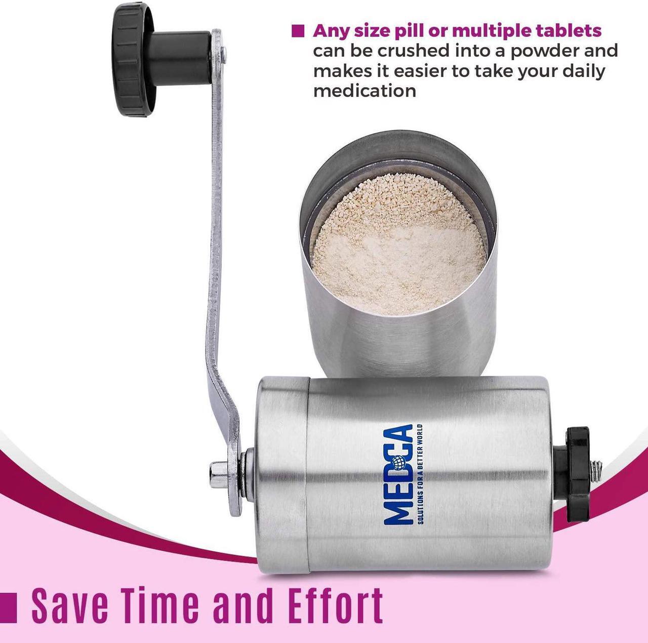 Alt view image 4 of 7 - Best Pill Grinder - Top Choice Pro Pill Mill Crusher and Cutter That Grinds Your Pills and Tablets to Help Make Taking Medication and Supplements Easier, Manual Stainless Steel Design