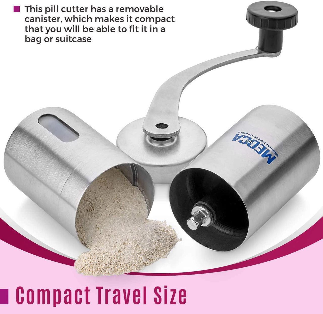 Alt view image 5 of 7 - Best Pill Grinder - Top Choice Pro Pill Mill Crusher and Cutter That Grinds Your Pills and Tablets to Help Make Taking Medication and Supplements Easier, Manual Stainless Steel Design