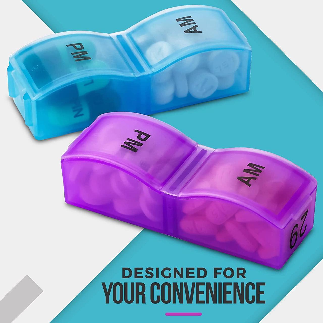 Alt view image 7 of 7 - Monthly Pill Organizer - Am/Pm Daily Pill Organizer 32 Compartments for Each Day, Pill Dispenser and Dispenser Caddy That Helps You Organize Your Life, Perfect for Supplements and Medication by MEDca