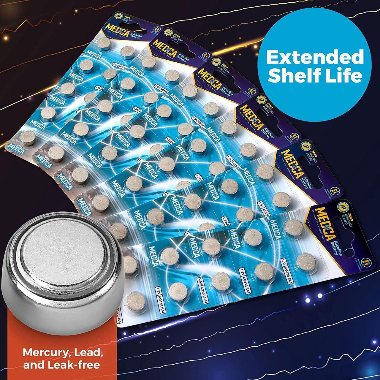 Alt view image 5 of 7 - MEDca LR44 Batteries 120 Count P/k 1.5V Alkaline Hearing Aids Amplifiers