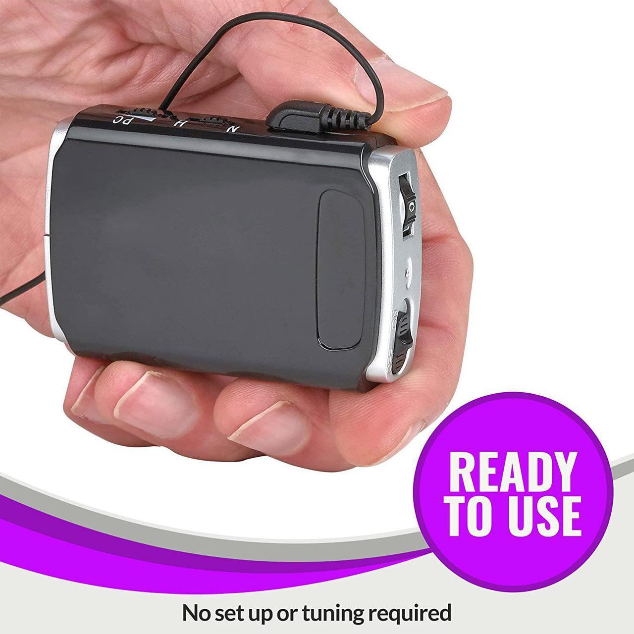 Alt view image 6 of 7 - Rechargeable Personal Sound Amplifier - Pack of 2, Lightweight Compact Pocket Sounds Voice Enhancer Audio Hearing Device w/Background Noise Reduction Digital Hearing for Adults and Seniors