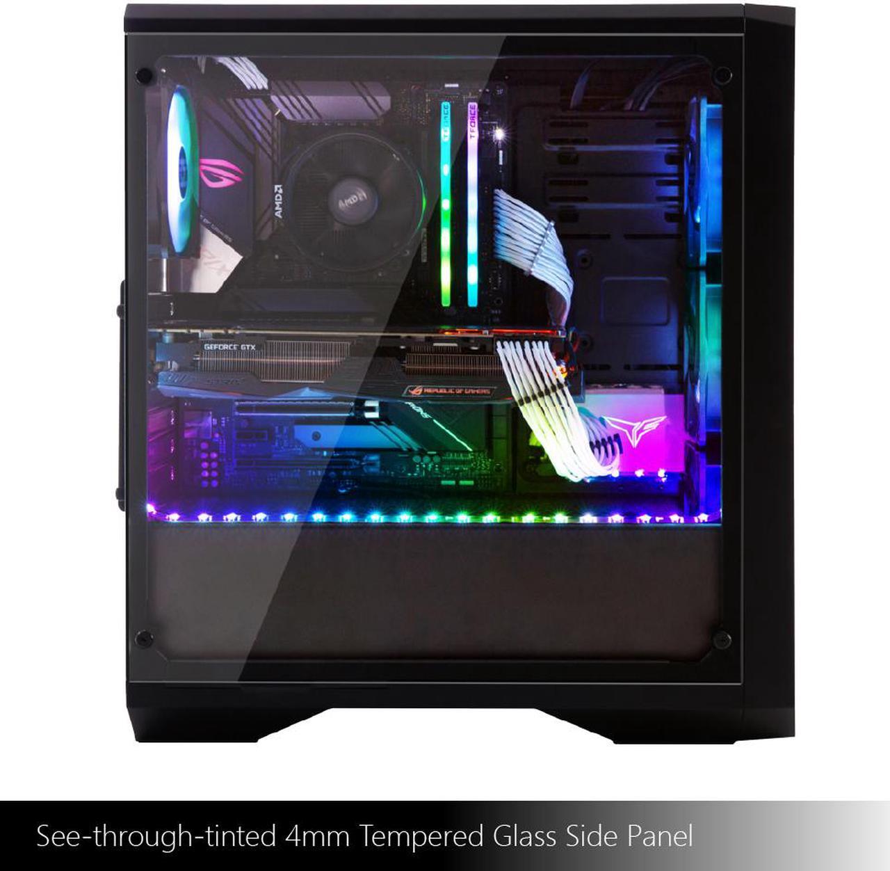 Alt view image 6 of 9 - Bitfenix Enso Mesh Case Black ARGB Edition, Mesh Front Panel, Tempered Glass Window Side Panel, ATX/Micro ATX/Mini ITX Form Factor, 4 x 3 pin 5V ARGB Fans Pre-installed, BFC-ESM-150-KKWGK-4A