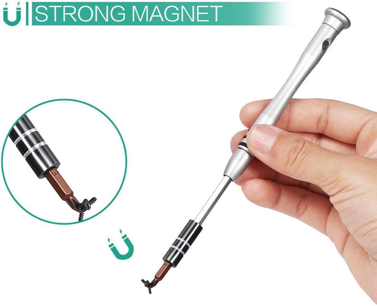 Alt view image 5 of 7 - Aigrous Precision Screwdriver Kit, 60 in 1 with 56 Bits Screwdriver Set,Magnetic Driver Kit with Flexible Shaft, Extension Rod for Mobile Phone, Smartphone, Game Console, Tablet, PC,Black