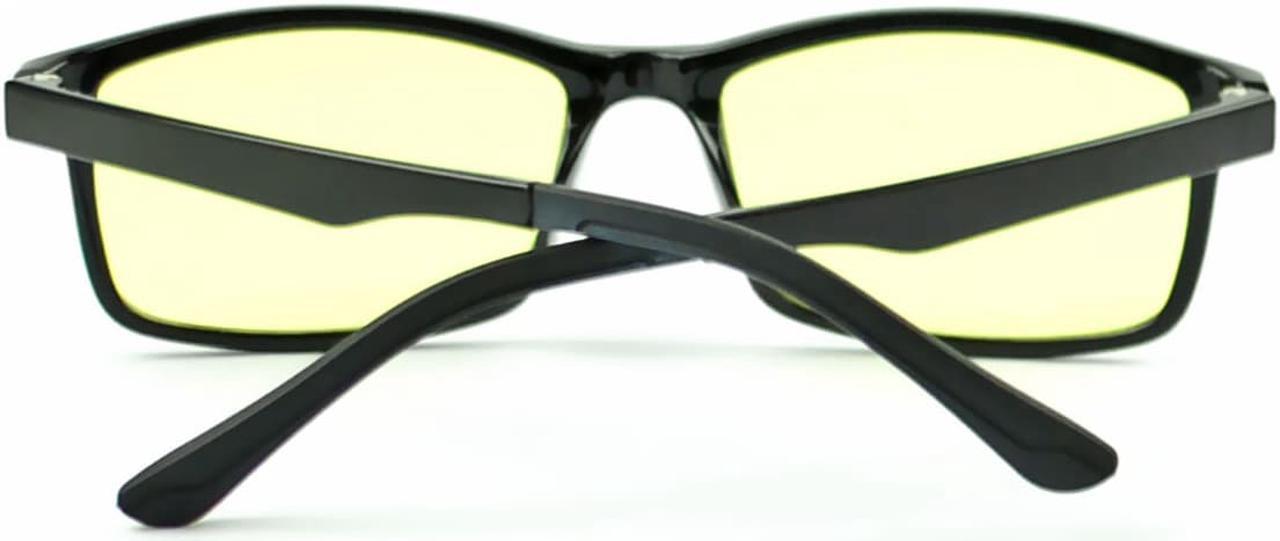 Alt view image 6 of 7 - Aigrous Blue Light Blocking Glasses Amber Tint Anti Glare UV Digital Eyestrain, Unisex (Men/Women)