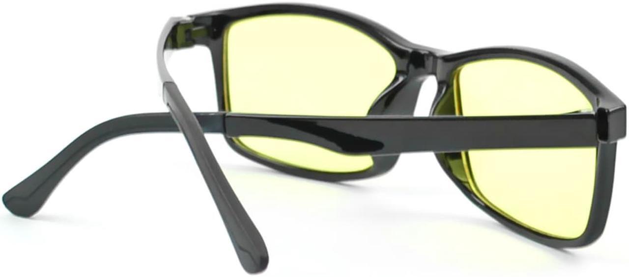Alt view image 7 of 7 - Aigrous Blue Light Blocking Glasses Amber Tint Anti Glare UV Digital Eyestrain, Unisex (Men/Women)
