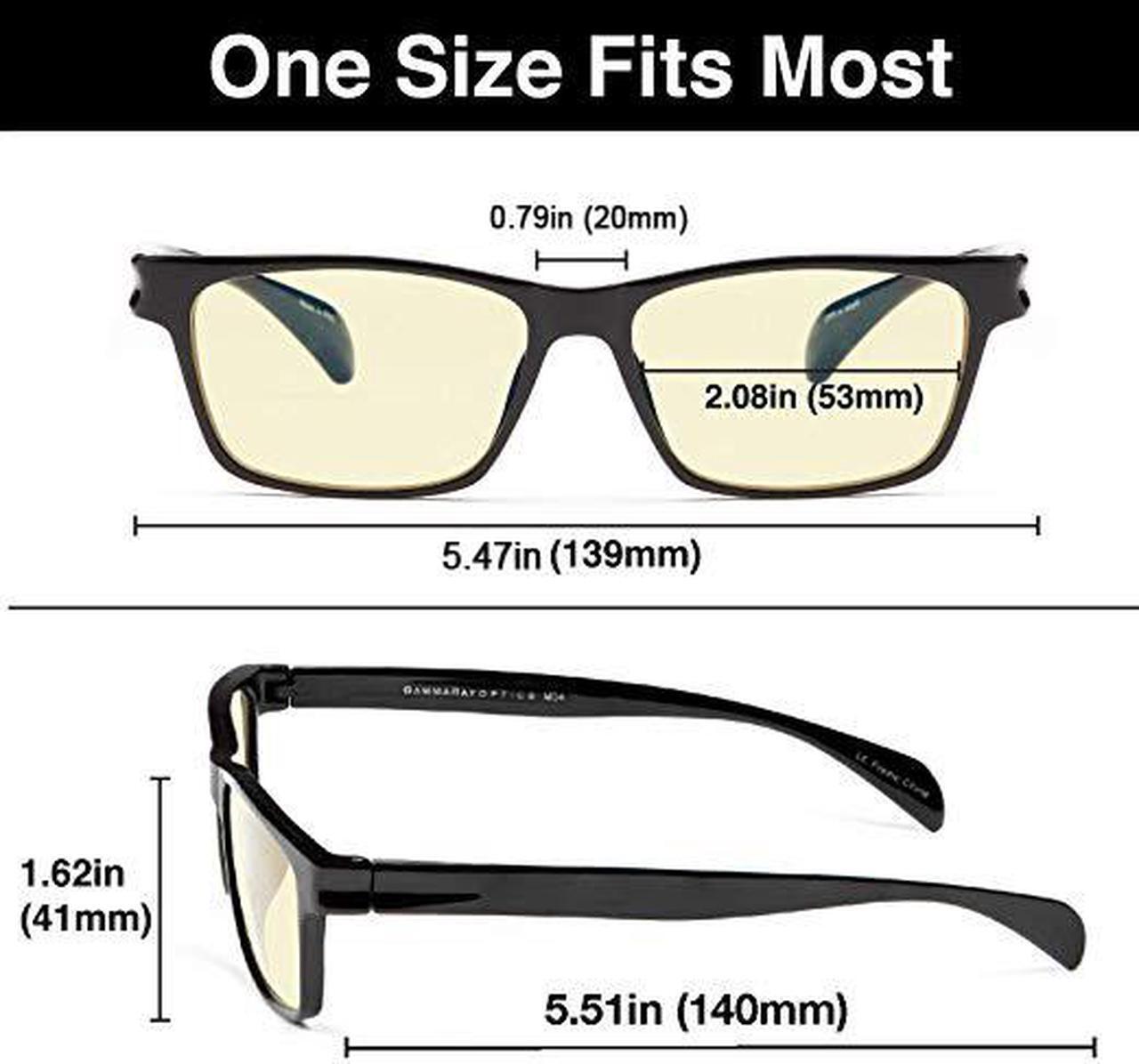 Alt view image 3 of 7 - Aigrous Blue Light Blocking Glasses Amber Tint Anti Glare UV Digital Eyestrain, Unisex (Men/Women)
