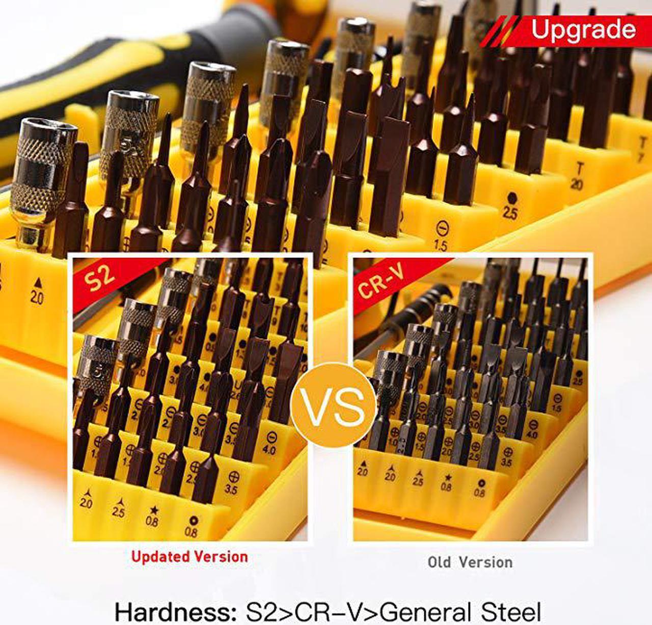 Alt view image 2 of 7 - 45 in 1 Precision Screwdriver Toolkit, Aigrous Mini Compact Disassembly Repair Bits with Handle Tweezer Extension Bar for Laptop Computer Phone iPhone6s/7/7p/8/8p Electronic Products